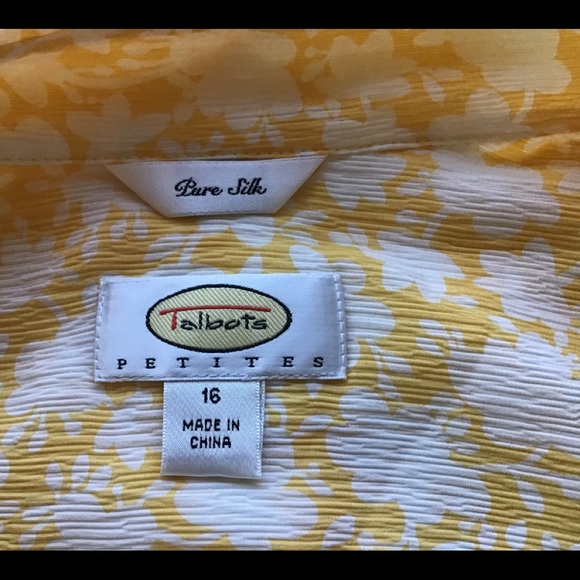Talbots crepe silk blouse - Picture 3 of 5